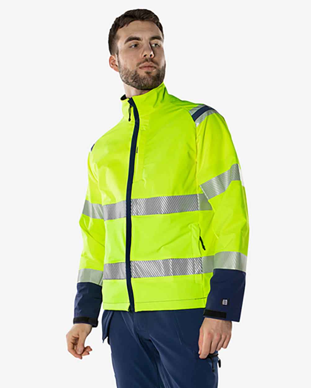 Fristads High vis Green stretch jacket class 3 4647 GSTP