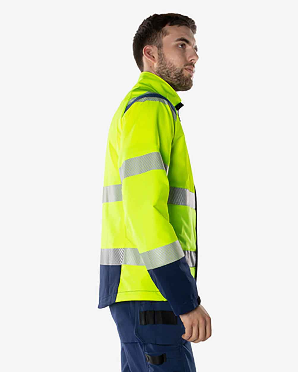 Fristads High vis Green stretch jacket class 3 4647 GSTP