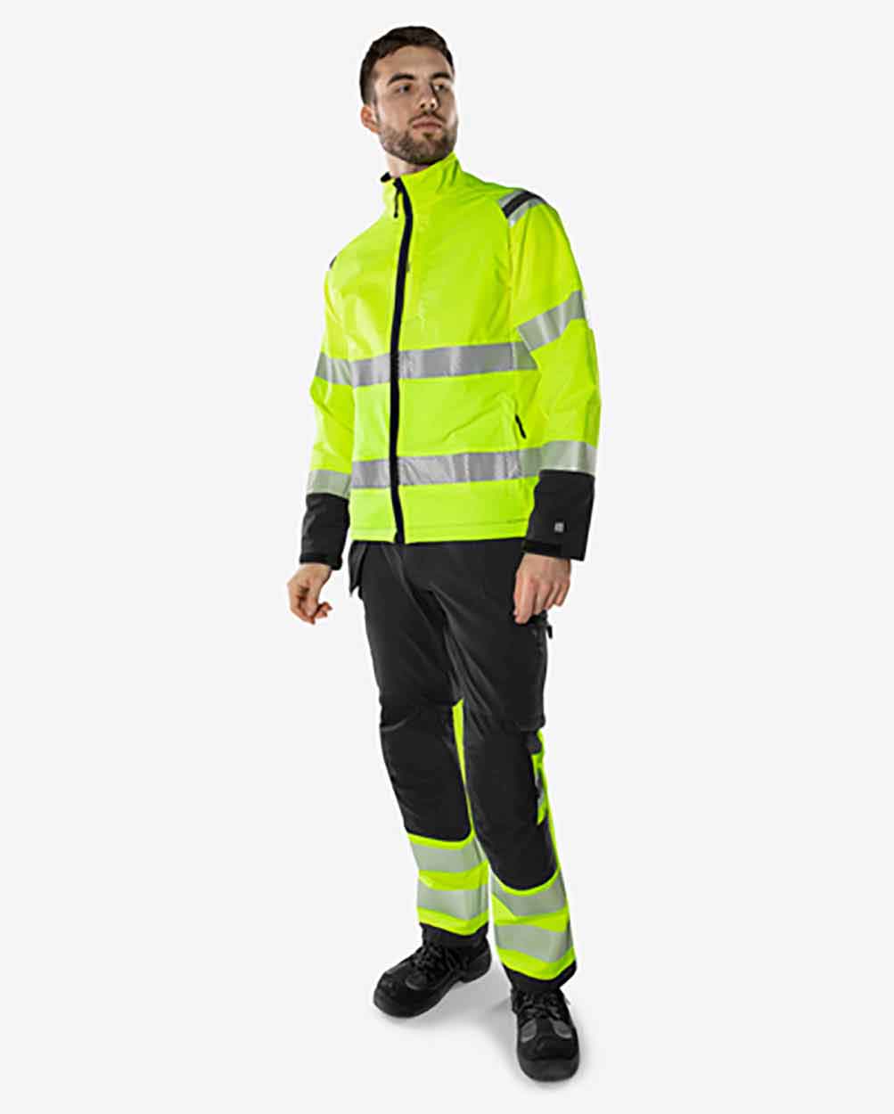 Fristads High vis Green stretch jacket class 3 4647 GSTP