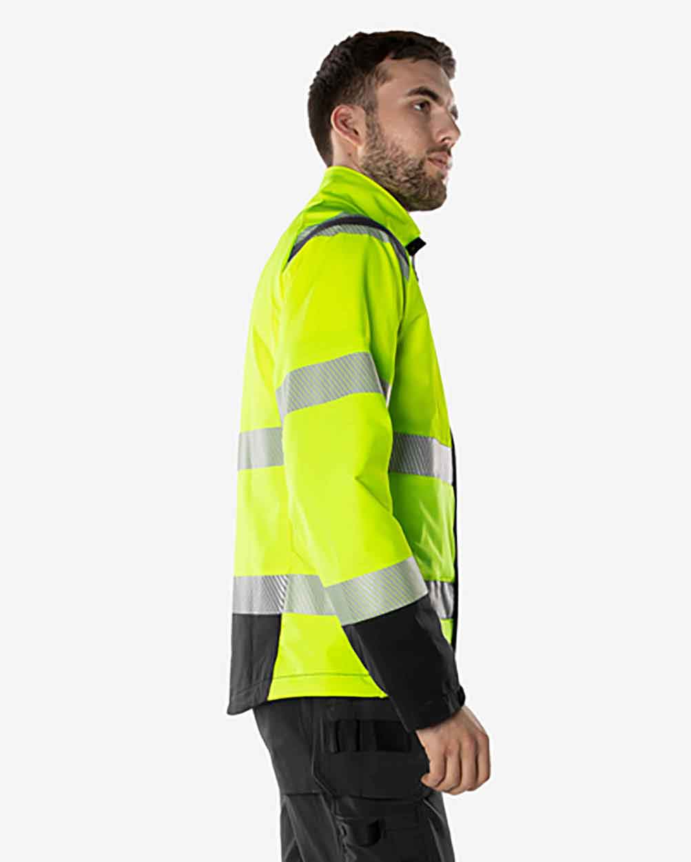 Fristads High vis Green stretch jacket class 3 4647 GSTP