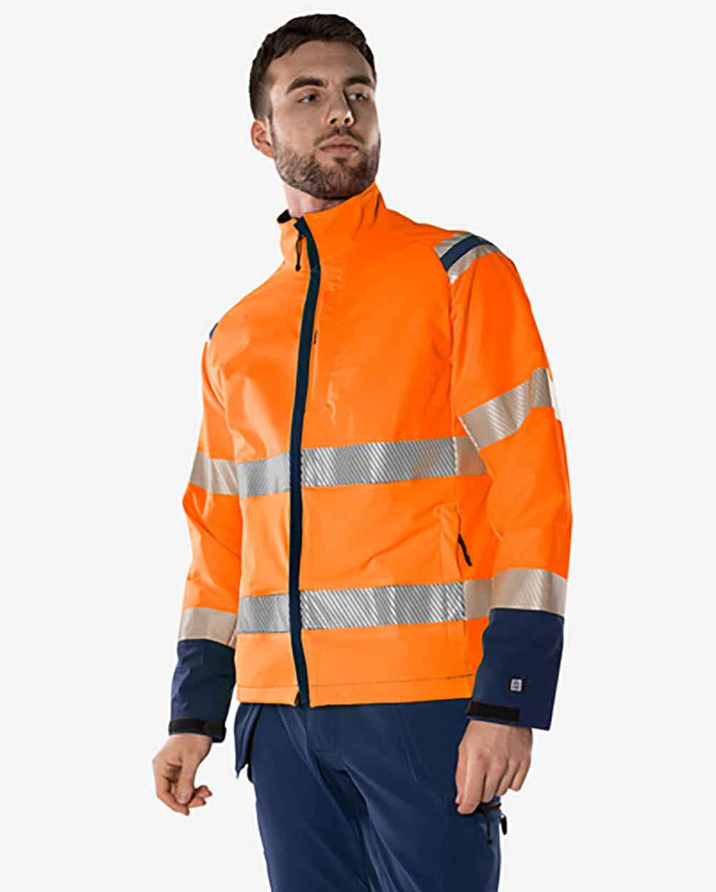 Fristads High vis Green stretch jacket class 3 4647 GSTP