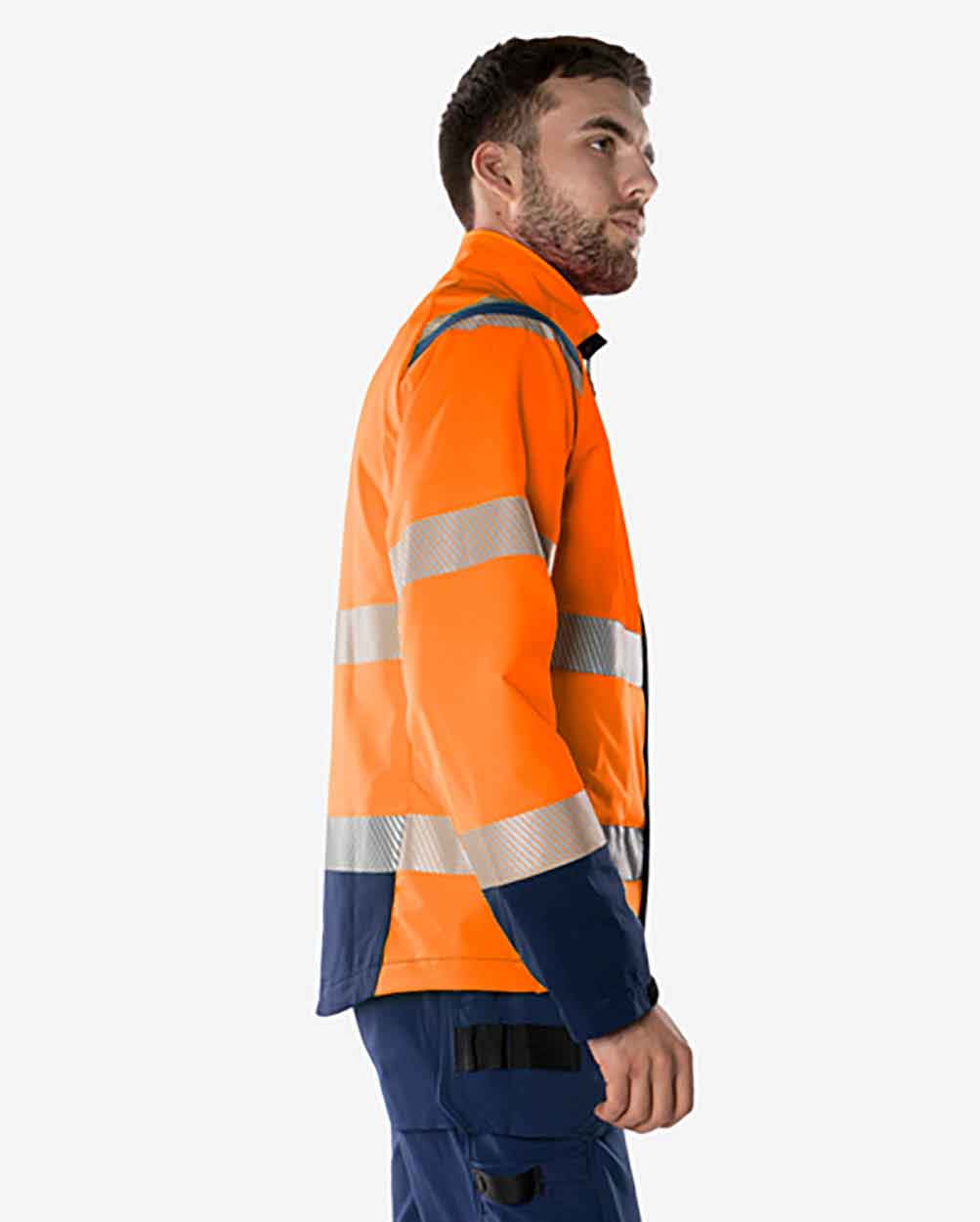 Fristads High vis Green stretch jacket class 3 4647 GSTP