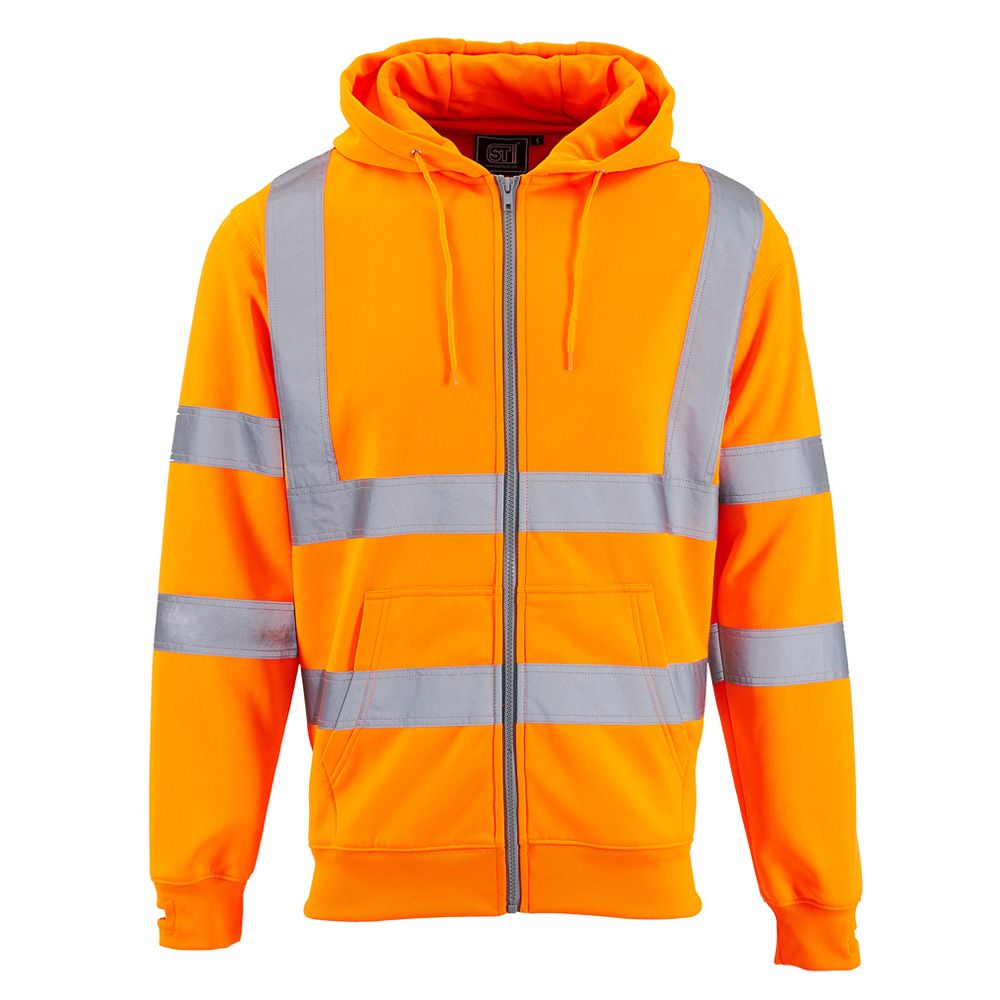 Supertouch HVZH1 Hi Vis Zipped Hoodie