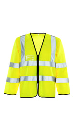 Supertouch 32741-7Hi Vis Yellow Long Sleeved Zip Vest