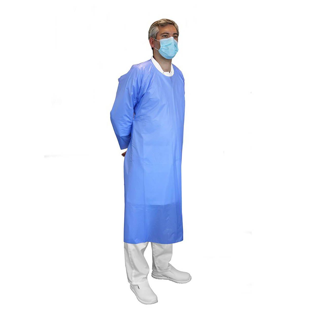 Supertouch D70 PVC Gown With Thumb Loop x 100