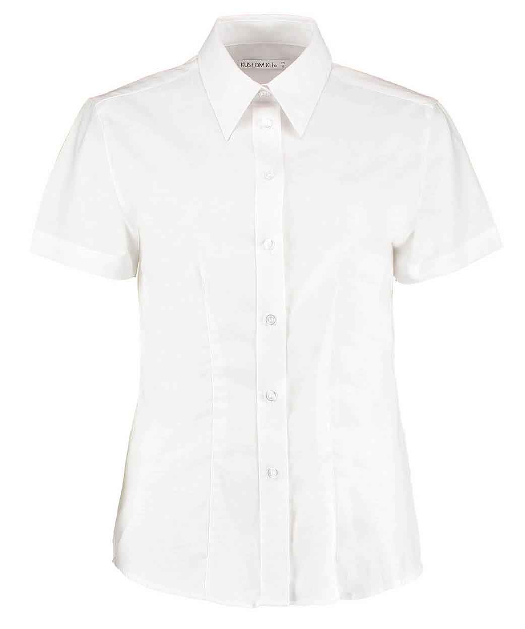 Kustom Kit K360 Ladies Short Sleeve Workwear Oxford Shirt