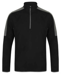 Finden & Hales LV571 ¼ zip mid-layer with contrast panelling