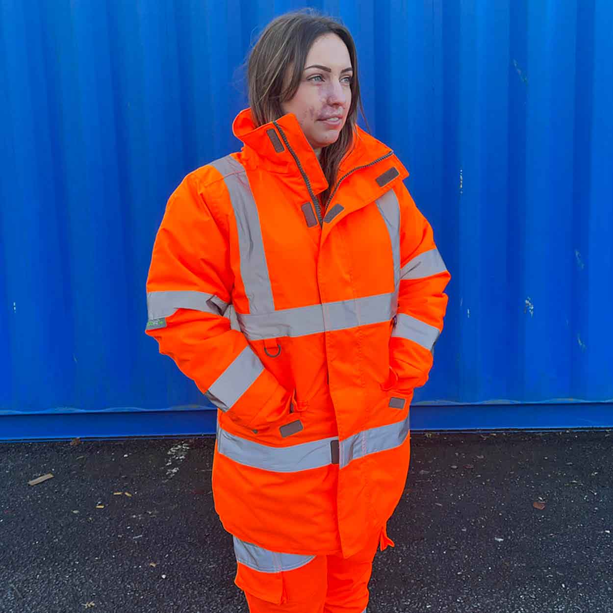 Leo Cheristow EcoViz 4K Women's Baffle Lined Anorak Orange