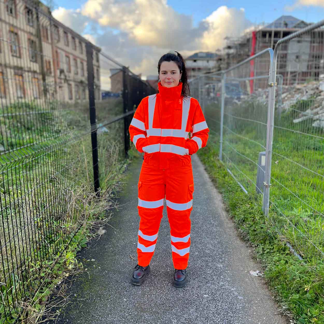 Leo Honeychurch EcoViz 10KX Performance+ Women's Breathable 2-Part Coverall Orange