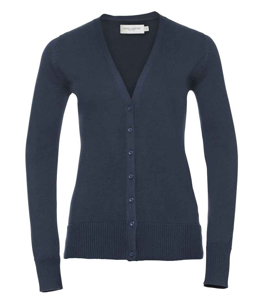 Russell Collection 715F Ladies V Neck Cardigan