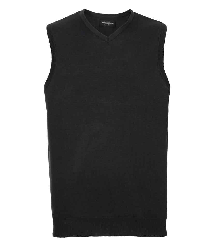 Russell Collection 716M Sleeveless V Neck Sweater