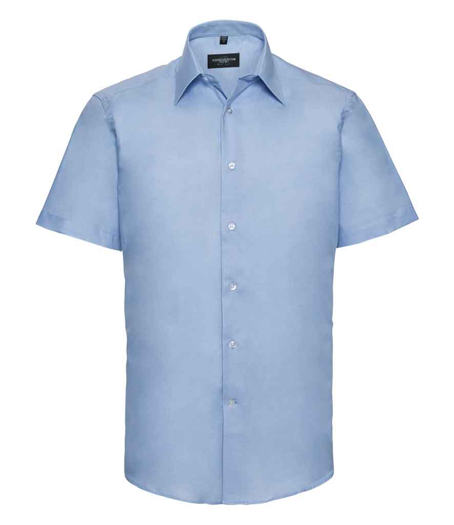 Russell Collection 923M Short Sleeve Tailored Oxford Shirt