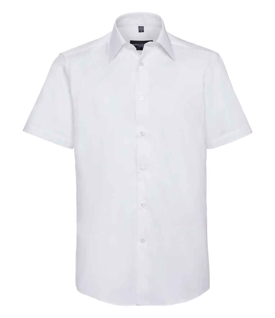 Russell Collection 923M Short Sleeve Tailored Oxford Shirt