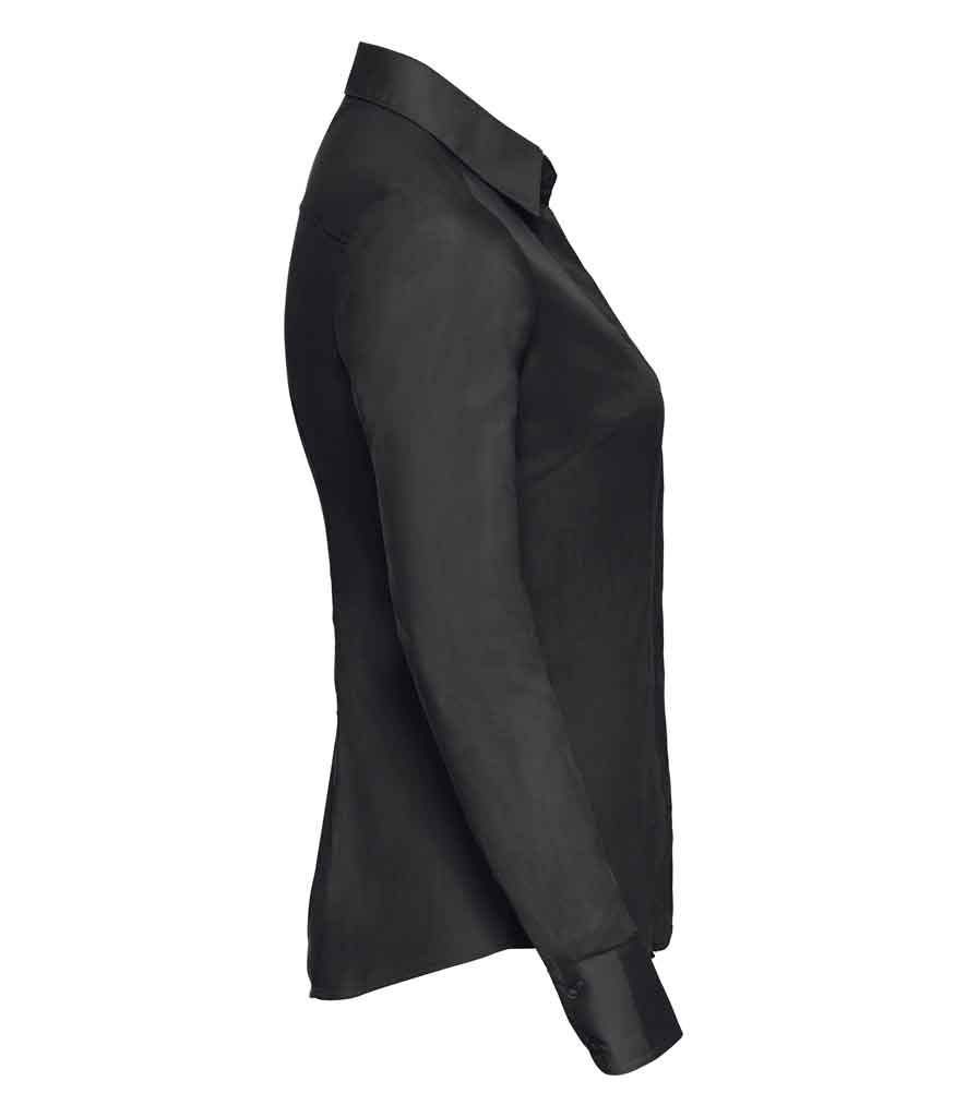 Russell Collection 924F Ladies Long Sleeve Poly Cotton Poplin Shirt