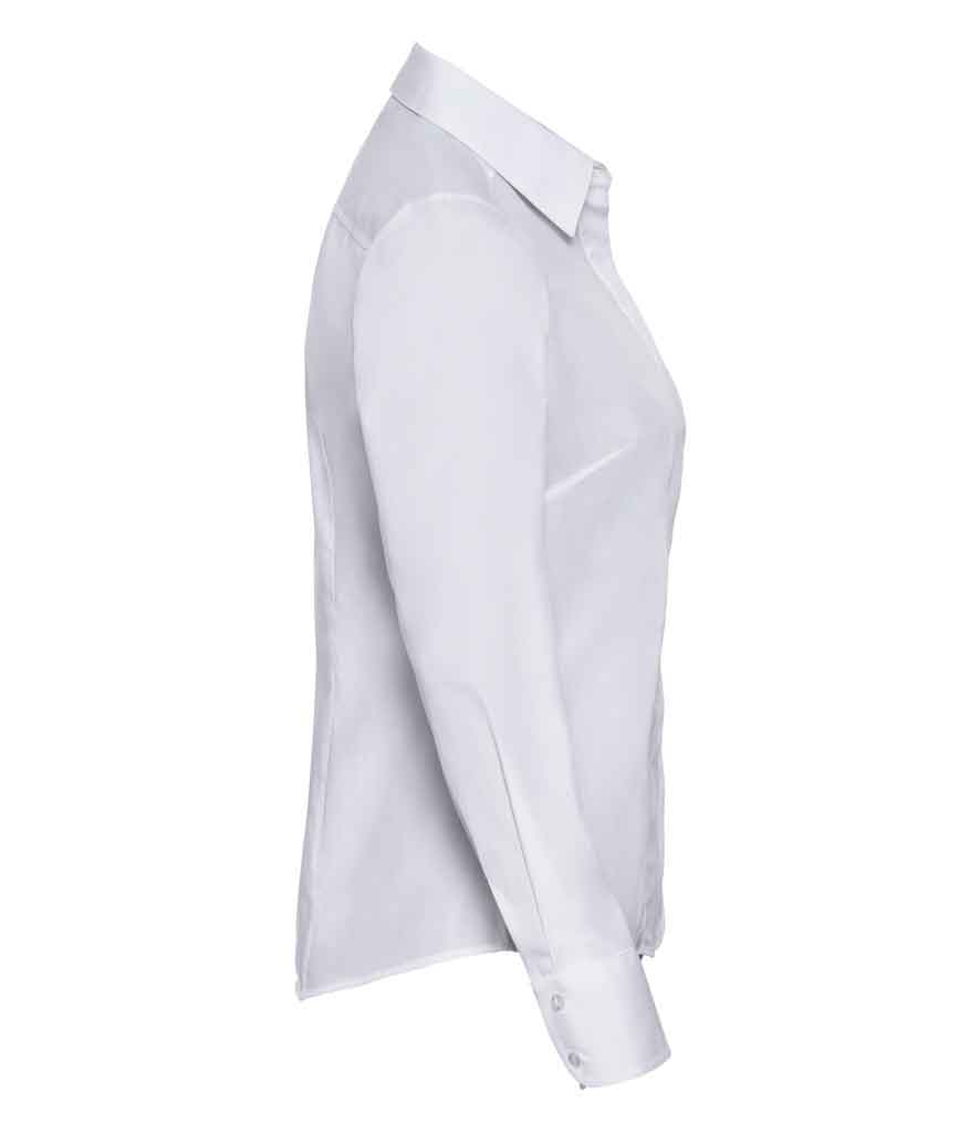 Russell Collection 924F Ladies Long Sleeve Poly Cotton Poplin Shirt