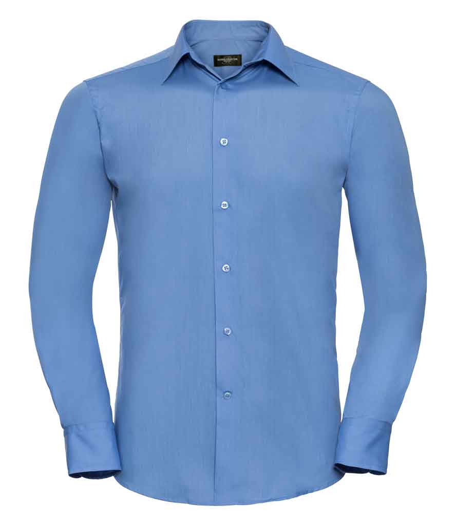 Russell Collection 924M Long Sleeve Tailored Poplin Shirt