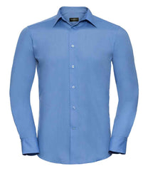 Russell Collection 924M Long Sleeve Tailored Poplin Shirt