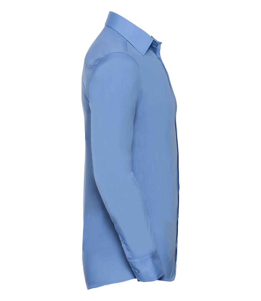 Russell Collection 924M Long Sleeve Tailored Poplin Shirt