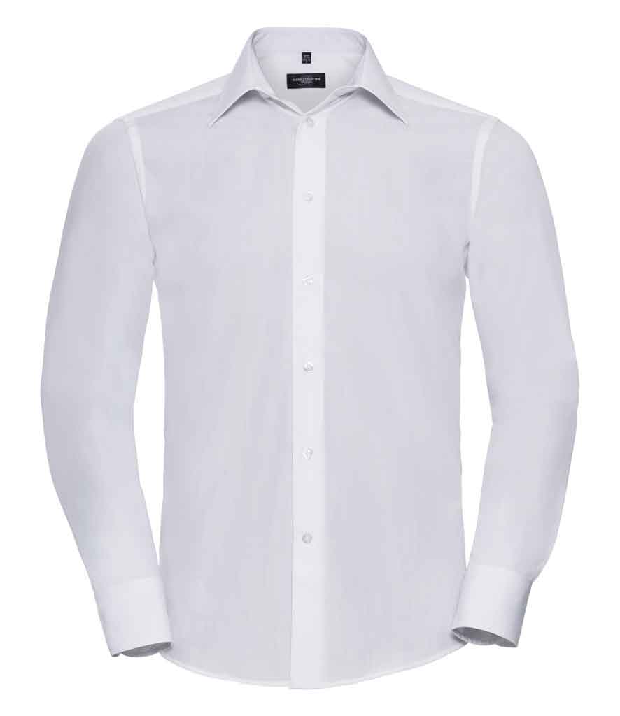 Russell Collection 924M Long Sleeve Tailored Poplin Shirt