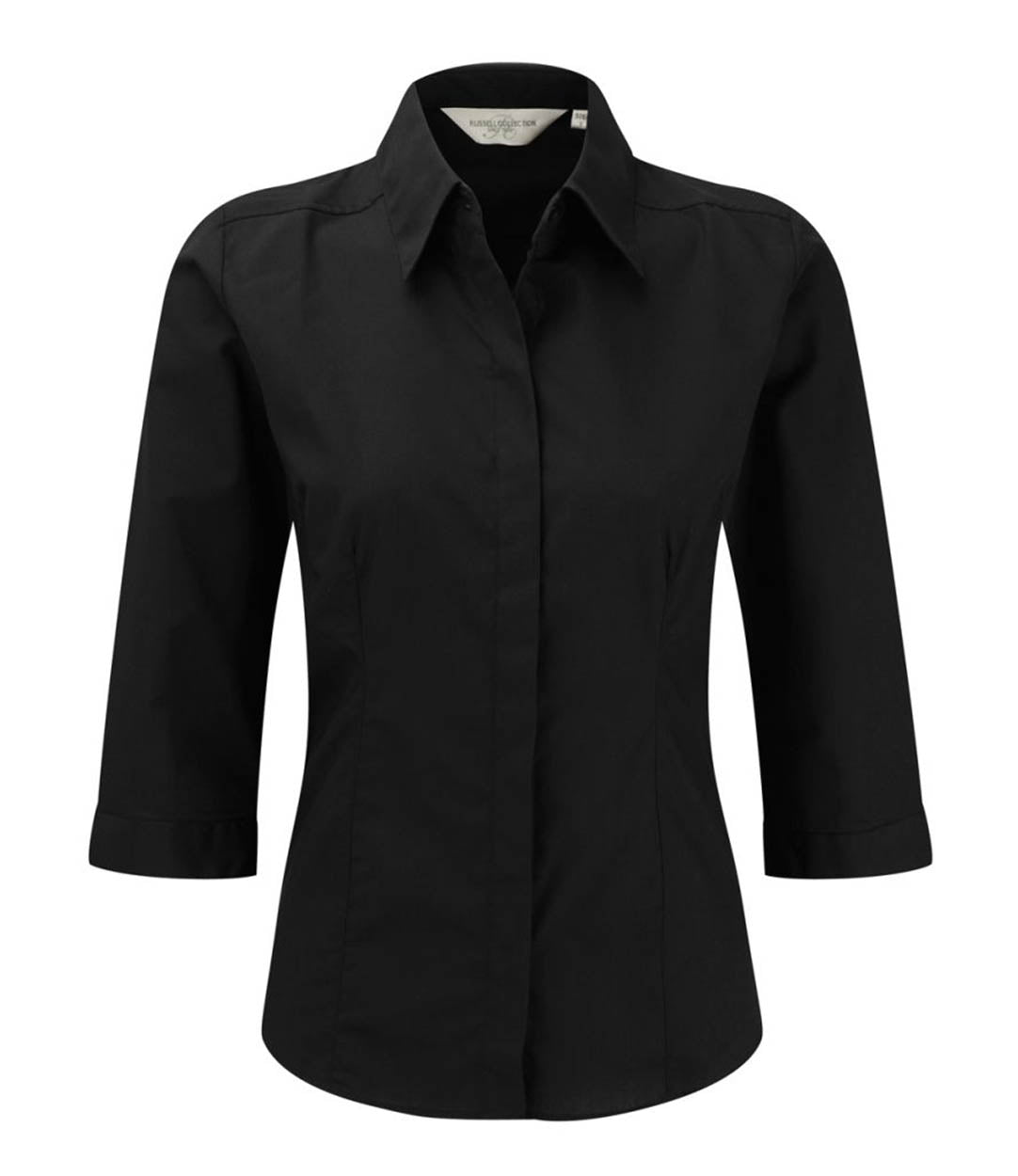 Russell Collection 926F Ladies 3/4 Sleeve Poplin Shirt