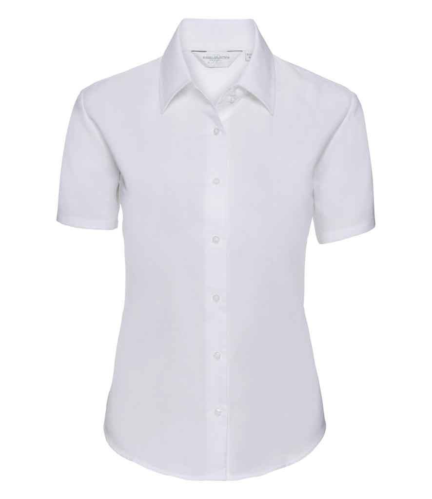 Russell Collection 933F Ladies Short Sleeve Oxford Shirt