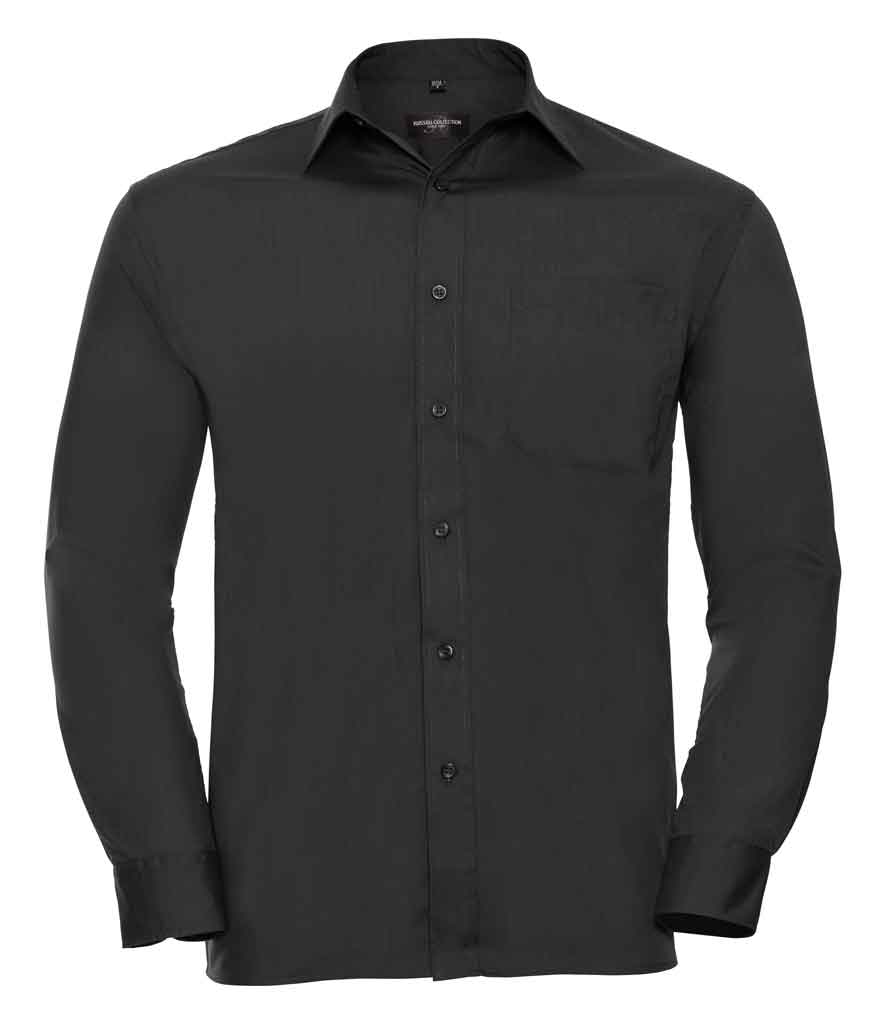 Russell Collection 934M Long Sleeve Poplin Shirt