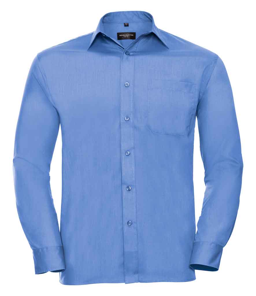 Russell Collection 934M Long Sleeve Poplin Shirt
