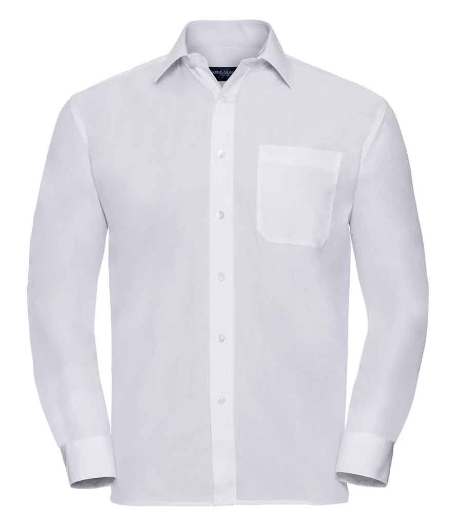 Russell Collection 934M Long Sleeve Poplin Shirt