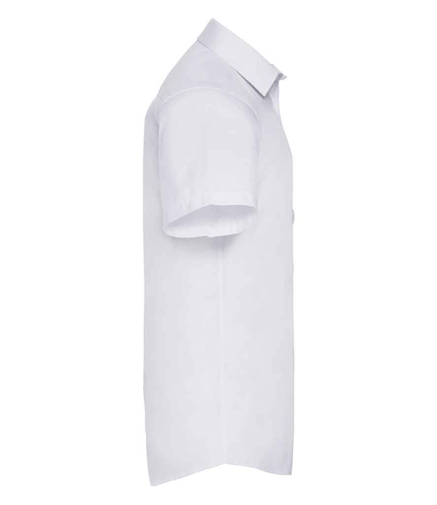 Russell Collection 963M Short Sleeve Herringbone Shirt