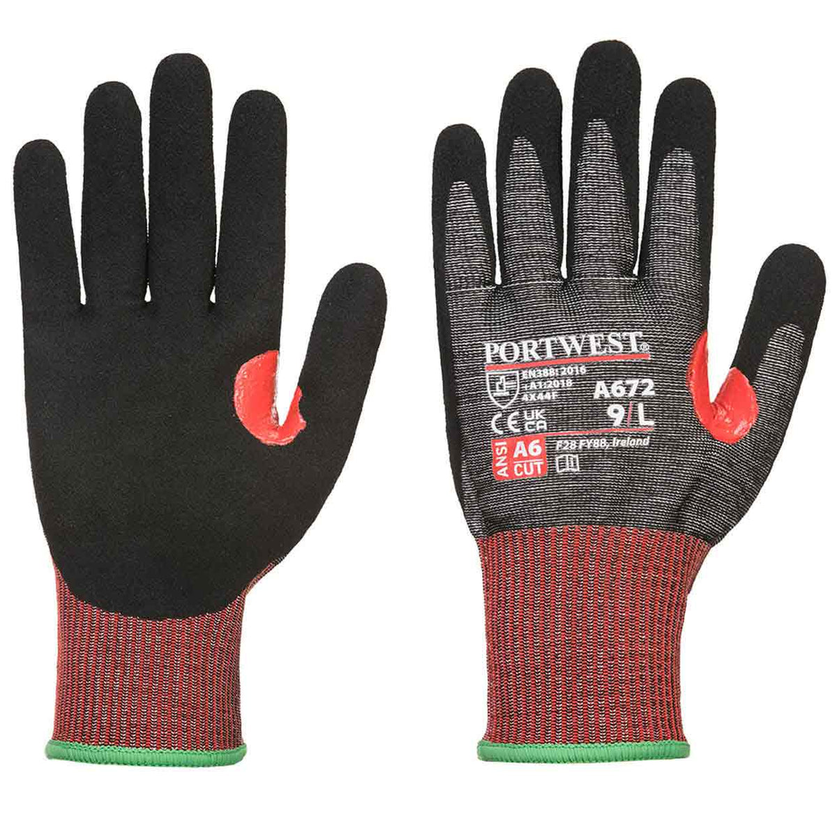 Portwest A672 AHR13 F Dark Nitrile Cut Glove
