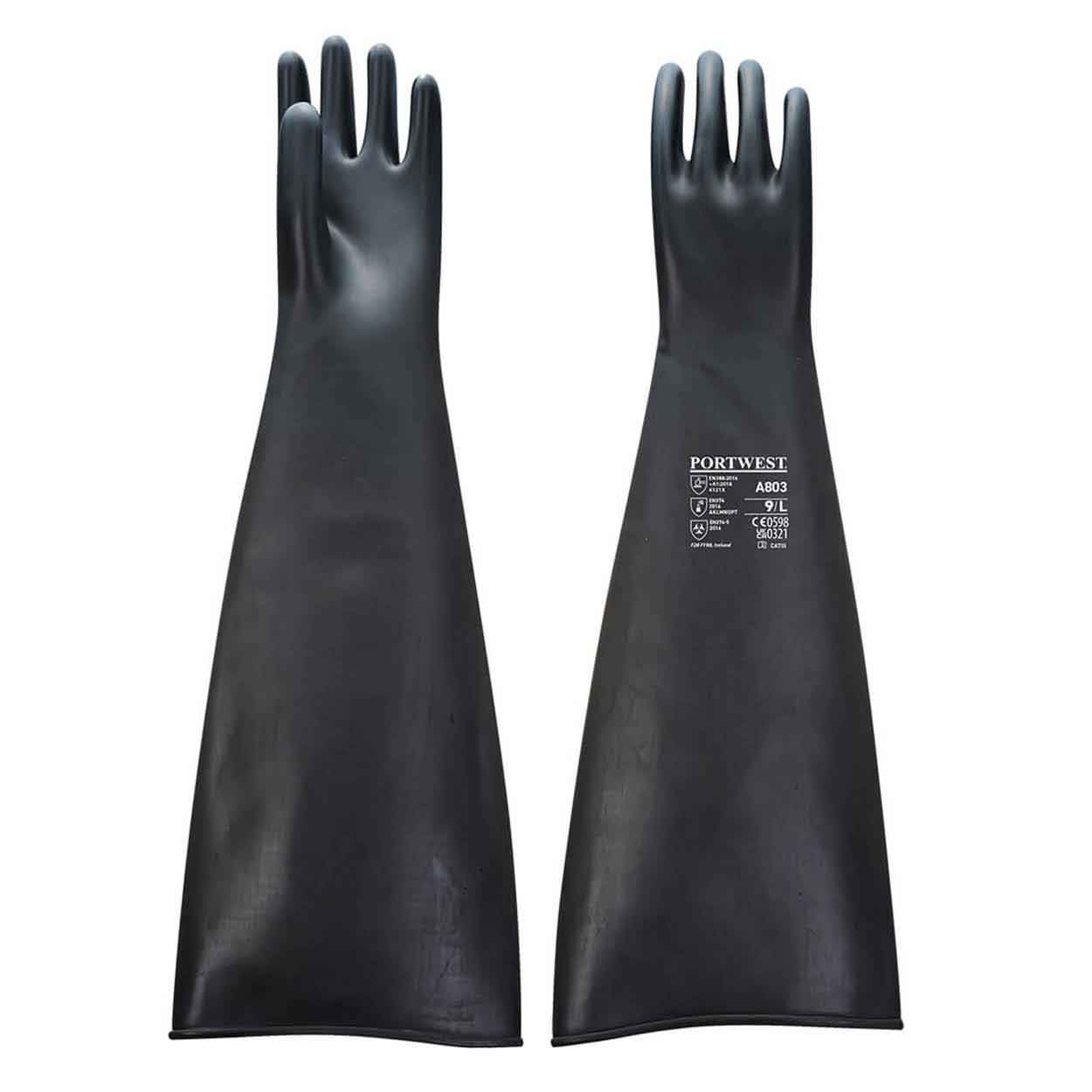 Portwest A803 Heavyweight Latex Rubber Gauntlet 600mm