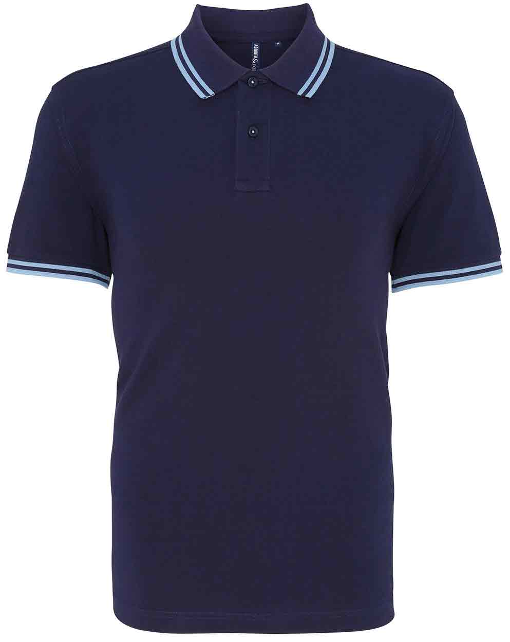 Asquith & Fox AQ011 Men's classic fit tipped polo