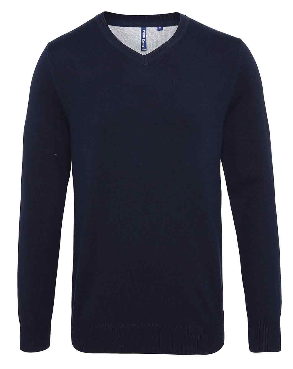 Asquith & Fox AQ042 Men's cotton blend v-neck sweater