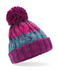 Beechfield B486A Infant/junior corkscrew pom pom beanie