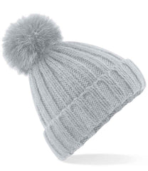 Beechfield BC413 Verbier fur pop pom chunky beanie