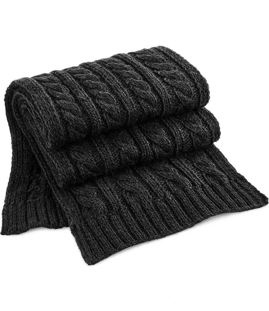 Beechfield BC499 Cable knit melange scarf