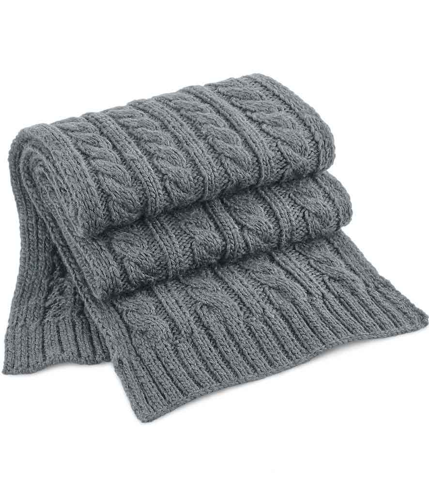 Beechfield BC499 Cable knit melange scarf