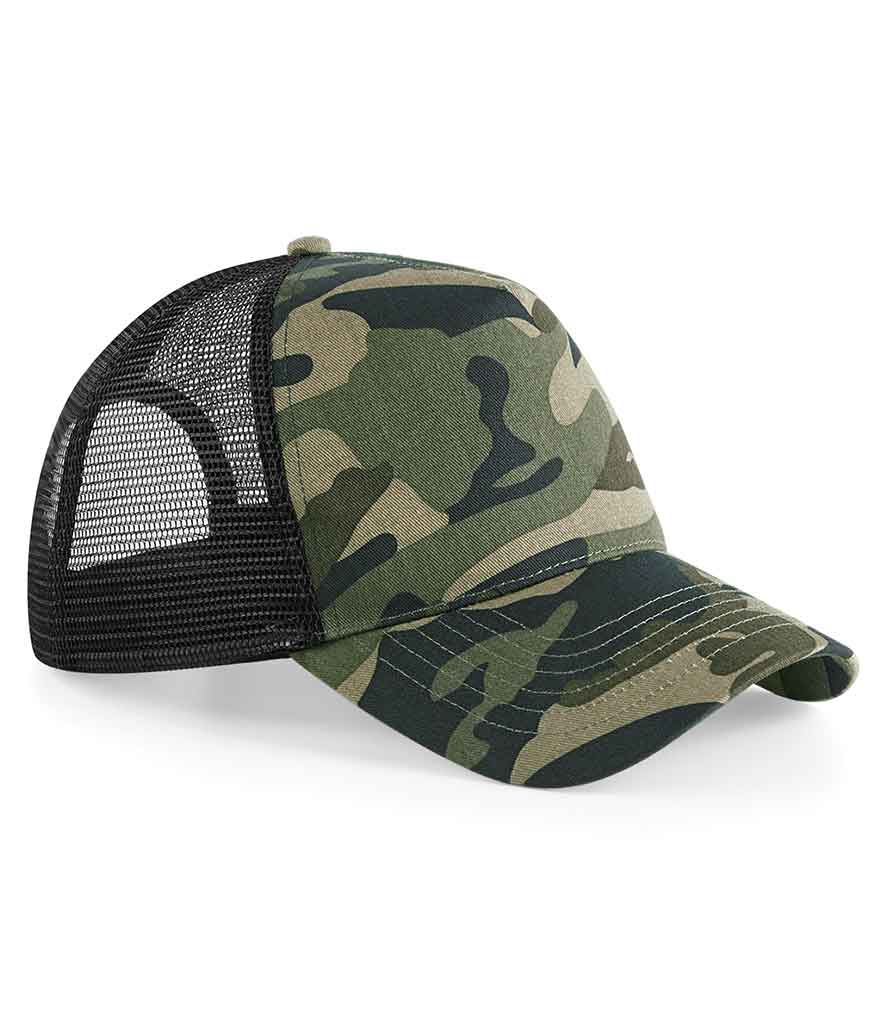 Beechfield BB694 Camo Snapback Trucker Cap