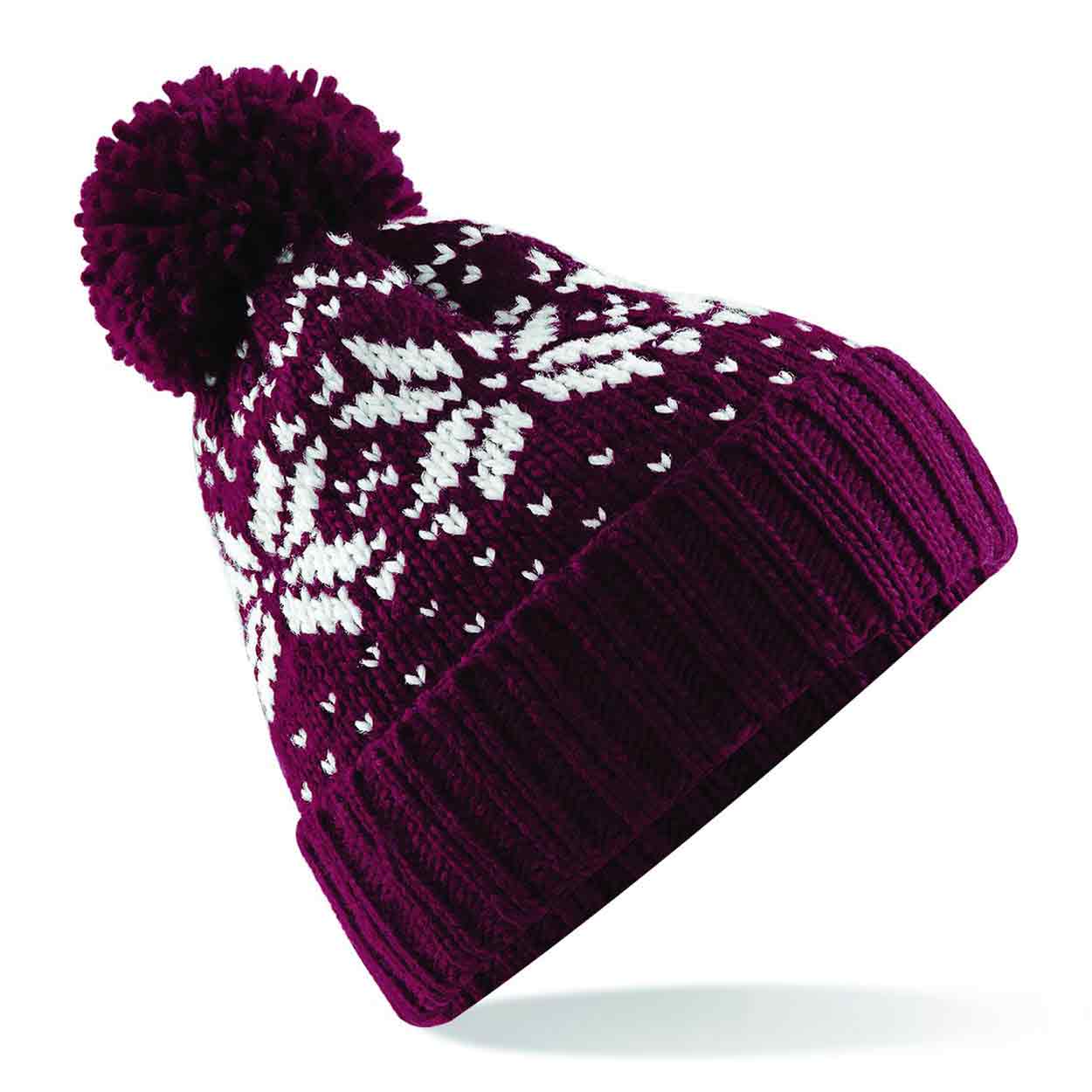 Beechfield BB456 Fair Isle Snow. Beanie