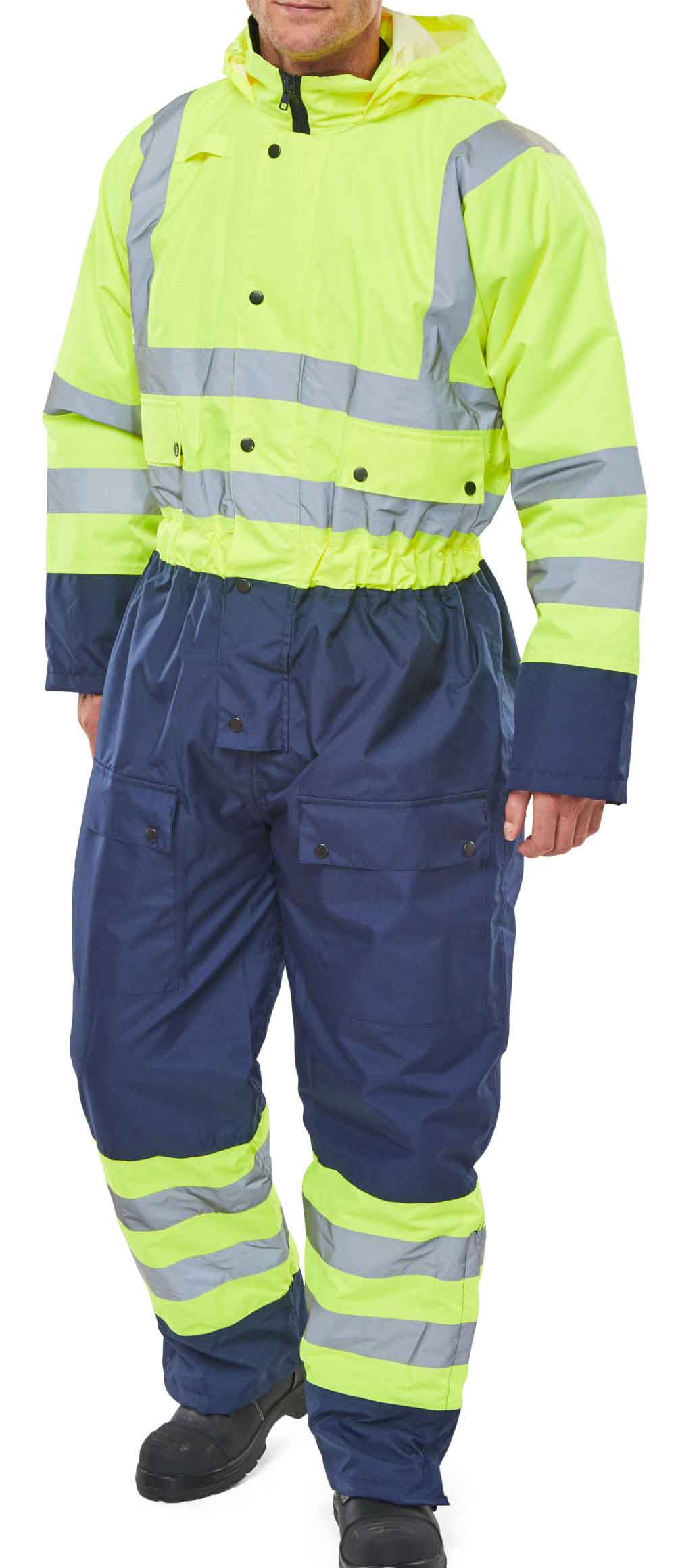 Beeswift BD900 Two Tone Hiviz Thermal Waterproof Coverall