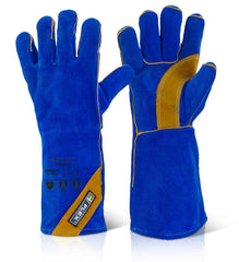 Beeswift Cat2 Blue Gold Hq 16" Welders Gauntlet Pack of 10