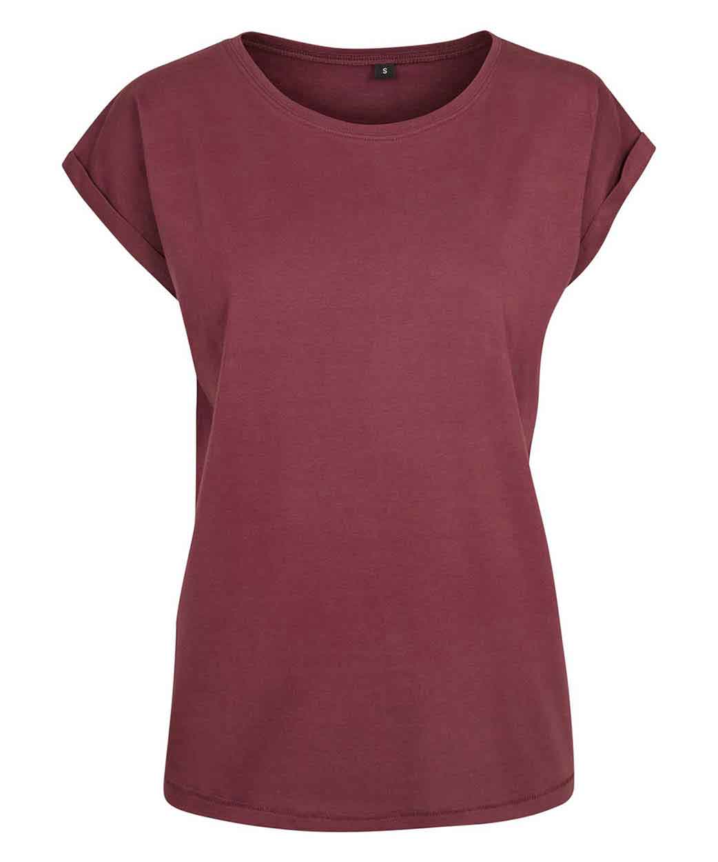 Build Your Brand BY021 Women's extended shoulder tee
