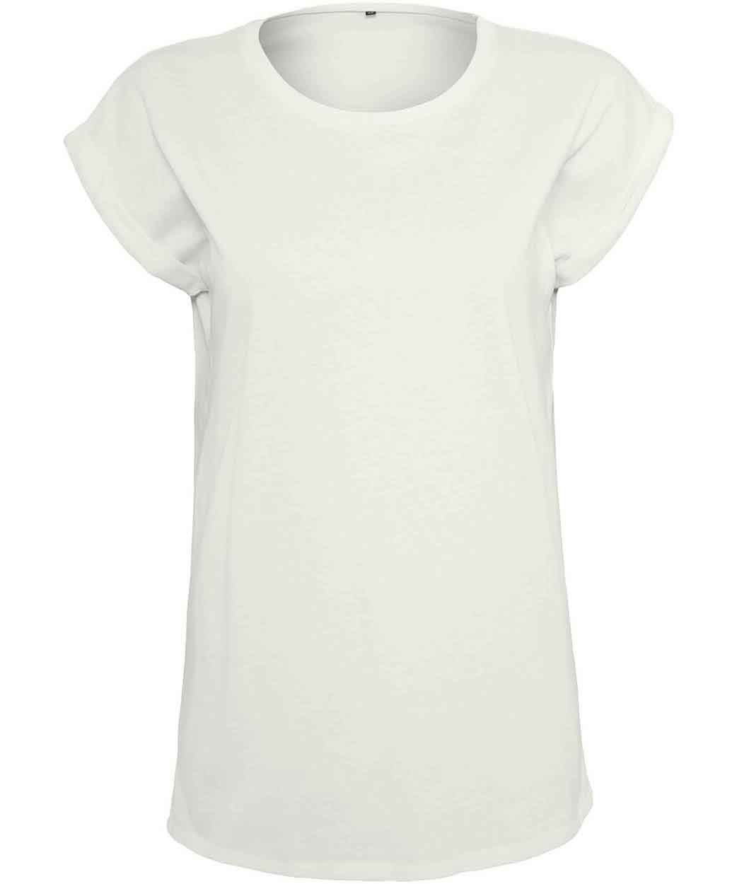 Build Your Brand BY021 Women's extended shoulder tee