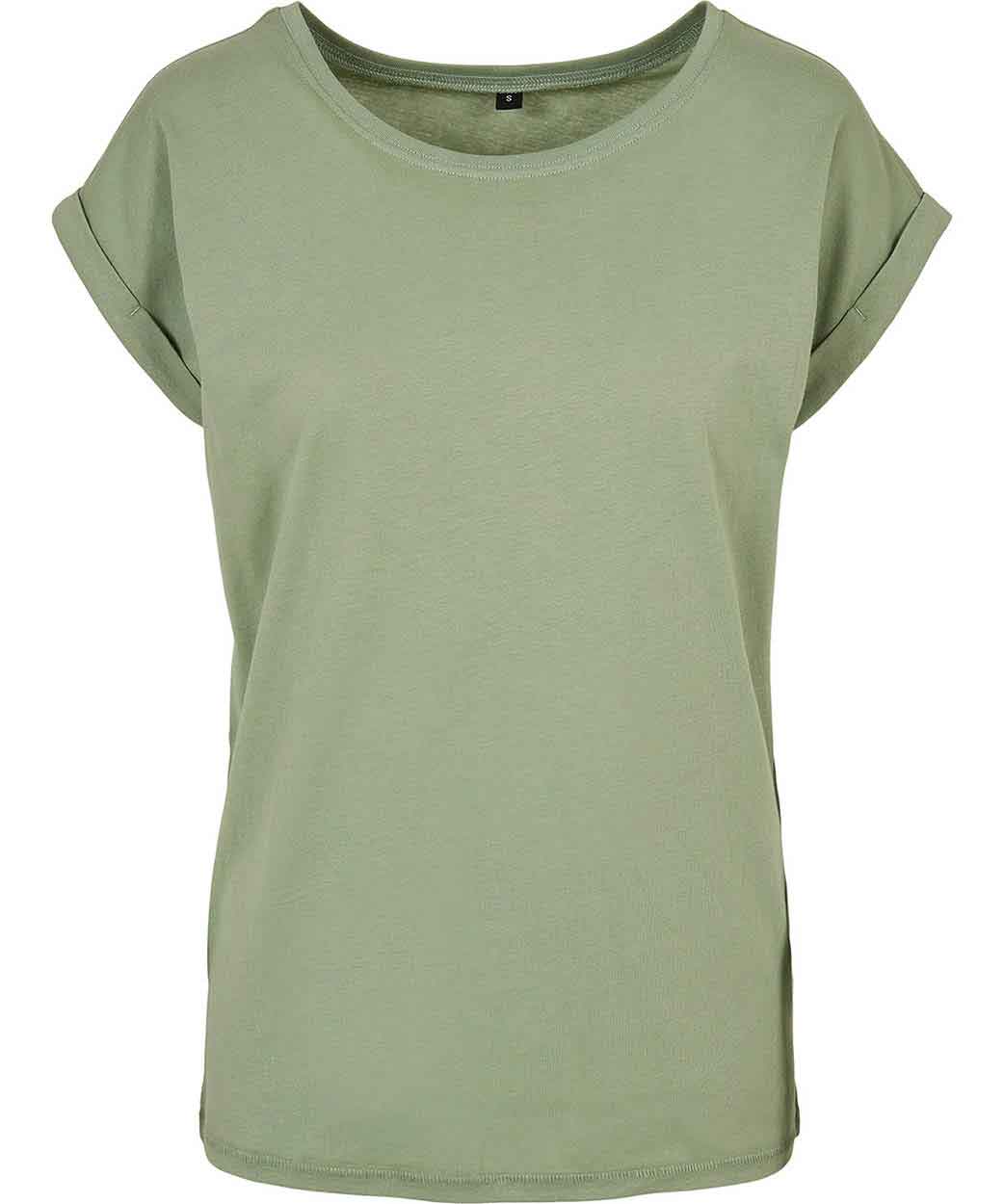 Build Your Brand BY021 Women's extended shoulder tee
