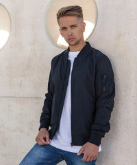 Build Your Brand BY045 Nylon bomber jacket