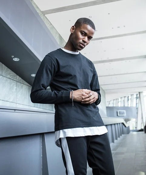 Build Your Brand BY091 Long sleeve with cuff rib