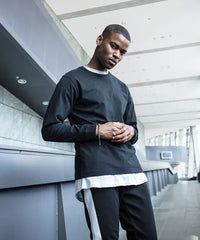 Build Your Brand BY091 Long sleeve with cuff rib