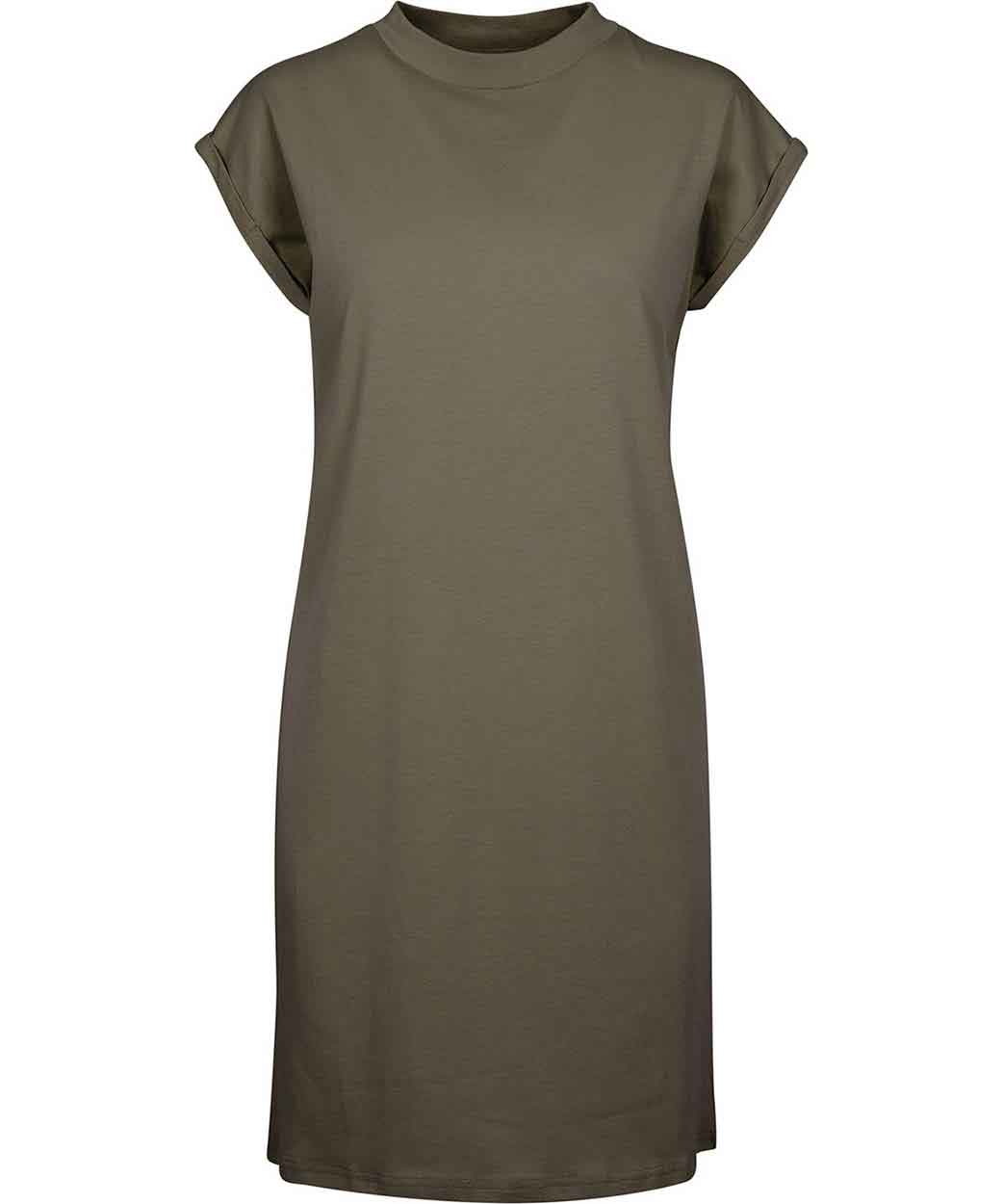 Build Your Brand BY101 Women's turtle extended shoulder dress