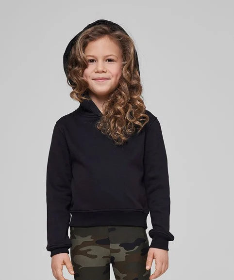 Build Your Brand BY113 Girls cropped sweat hoodie