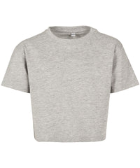 Build Your Brand BY114 Girls cropped Jersey tee
